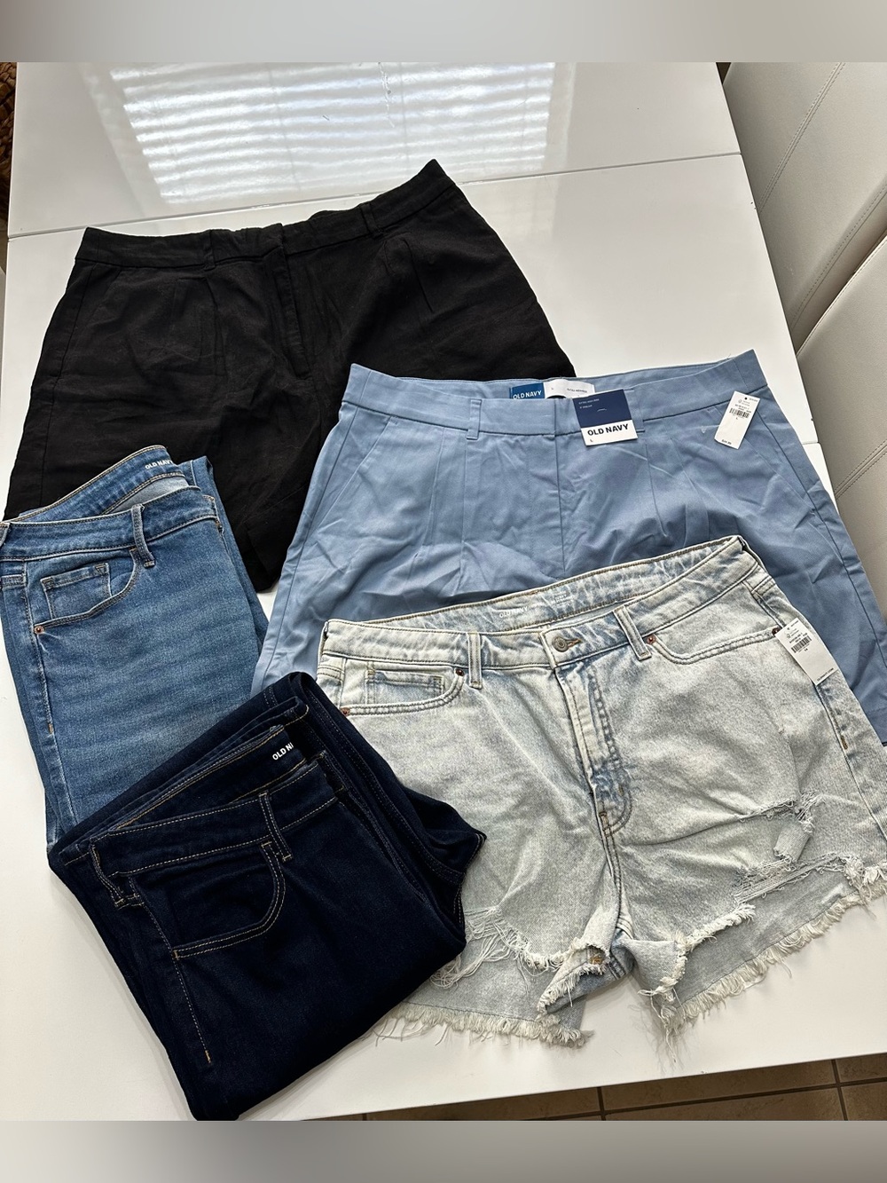 Old Navy Lot - 3 Shorts - 2 Jeans (12 & 13 Tall/Long)